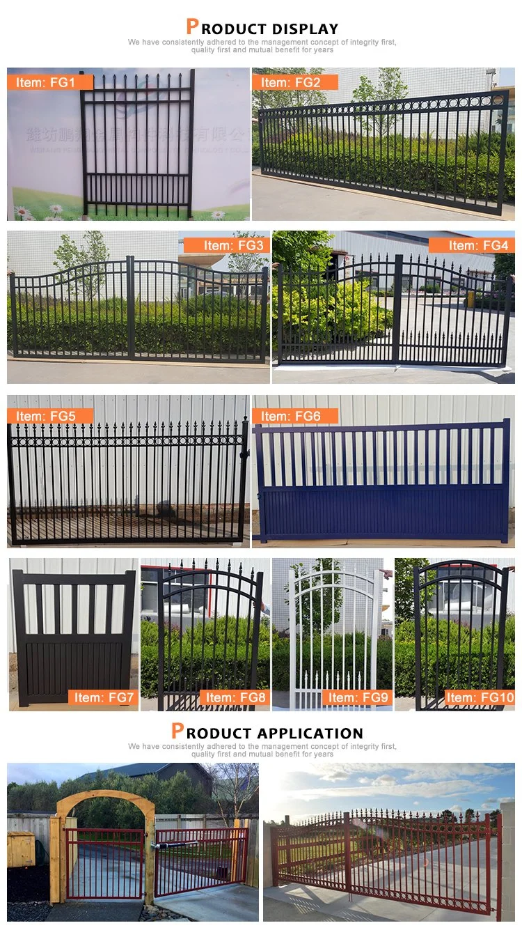 Automatic Interior/Sliding/Metal/Powder Coated Black Aluminium/Galvanised Steel/Garden/Wrought Iron/Sliding/Fence Driveway Gate for Residential/Garden/House