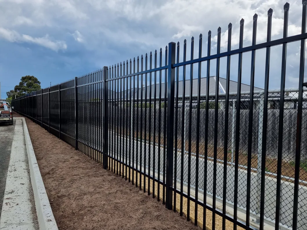 New Design Aluminum/Galvanize Railing School House Outdoor Fencing Wrought Iron Fence Panel Steel Metal Picket Ornamental Garden Fence