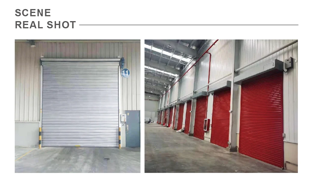 Exterior & Interior Security Galvanized Steel Metal Doors Spiral Garage Automatic Rolling Shutter Industrial Rolling Gate