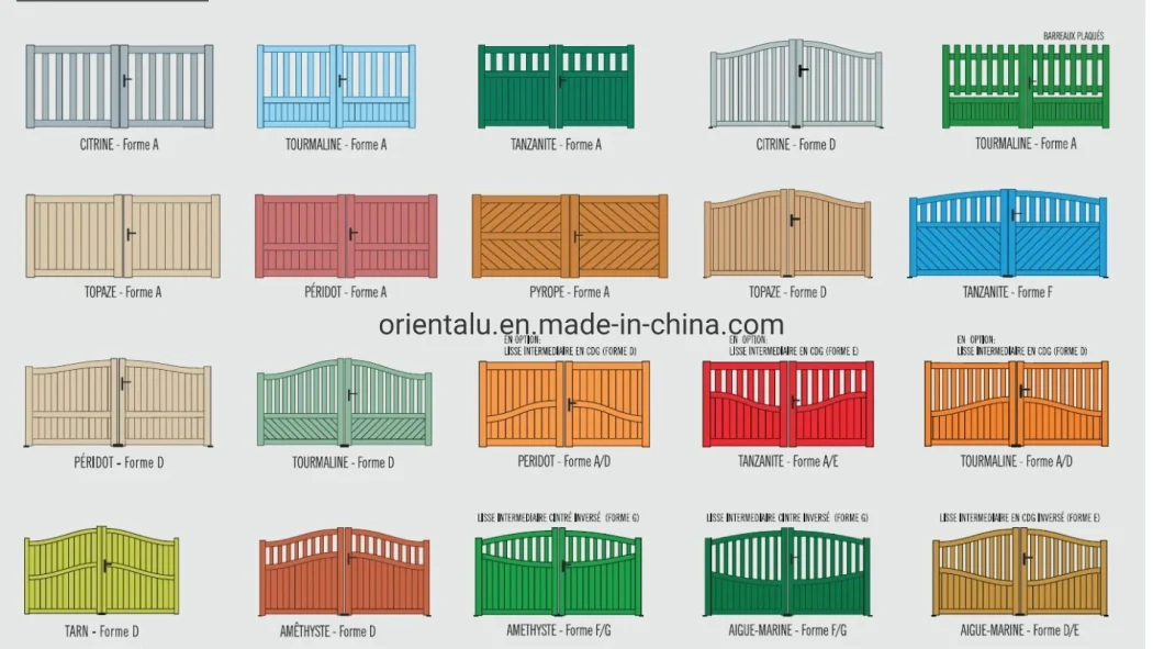 Aluminium Industrial Metal Driveway Gate, Easy Aluminum Gates for France Market