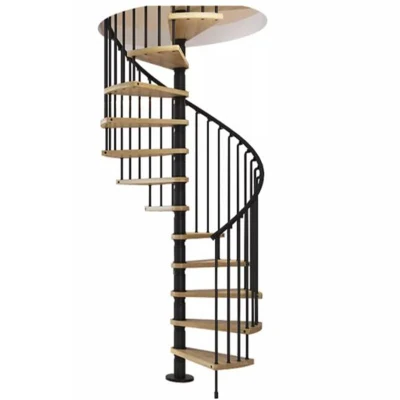 Escalera de caracol de metal para interiores de diseño moderno