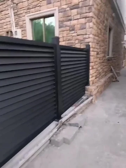 Paneles de valla de acero corten cortados con láser baratos con acabado en polvo negro residencial Valla fronteriza de jardín de aluminio