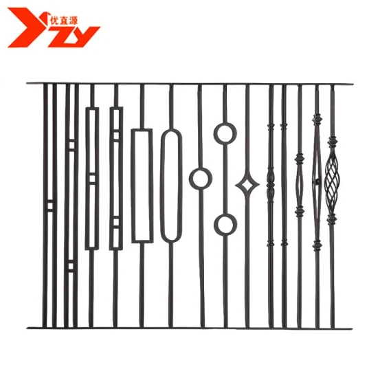 Balaustres de escalera de hierro forjado de alta calidad de suministro de fábrica